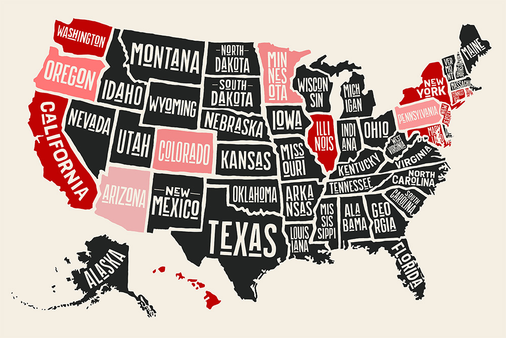 "ghost gun" ban map of USA