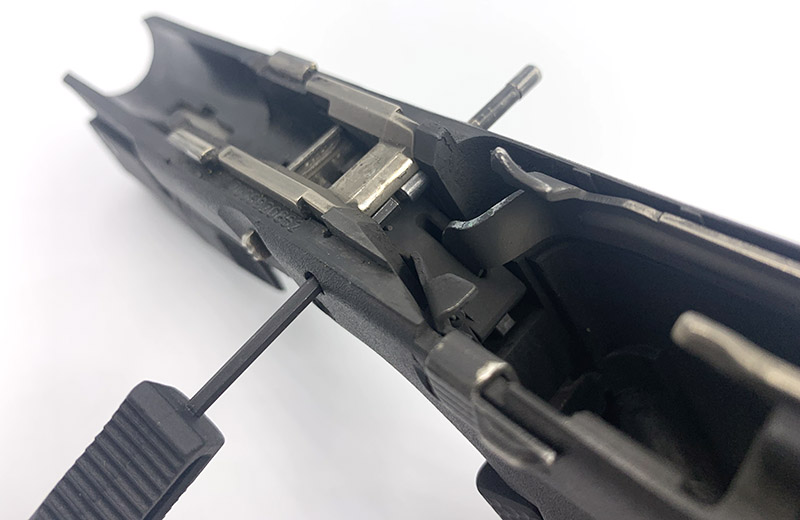 pushing out glock lock pin