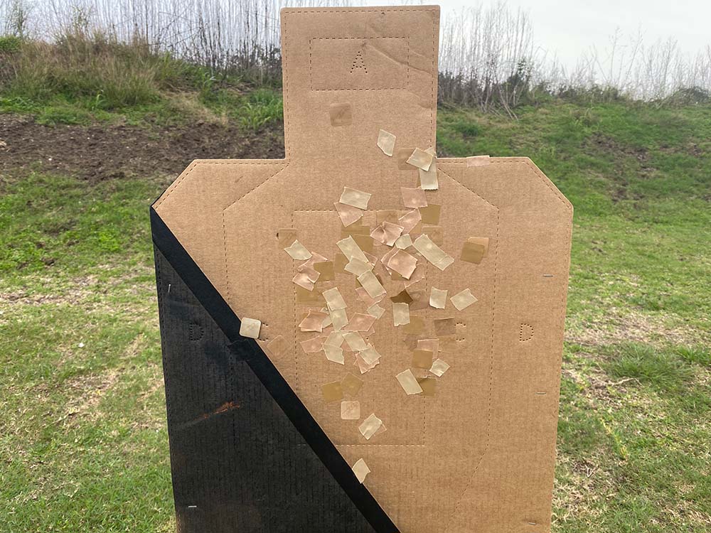 USPSA Target Taped Up